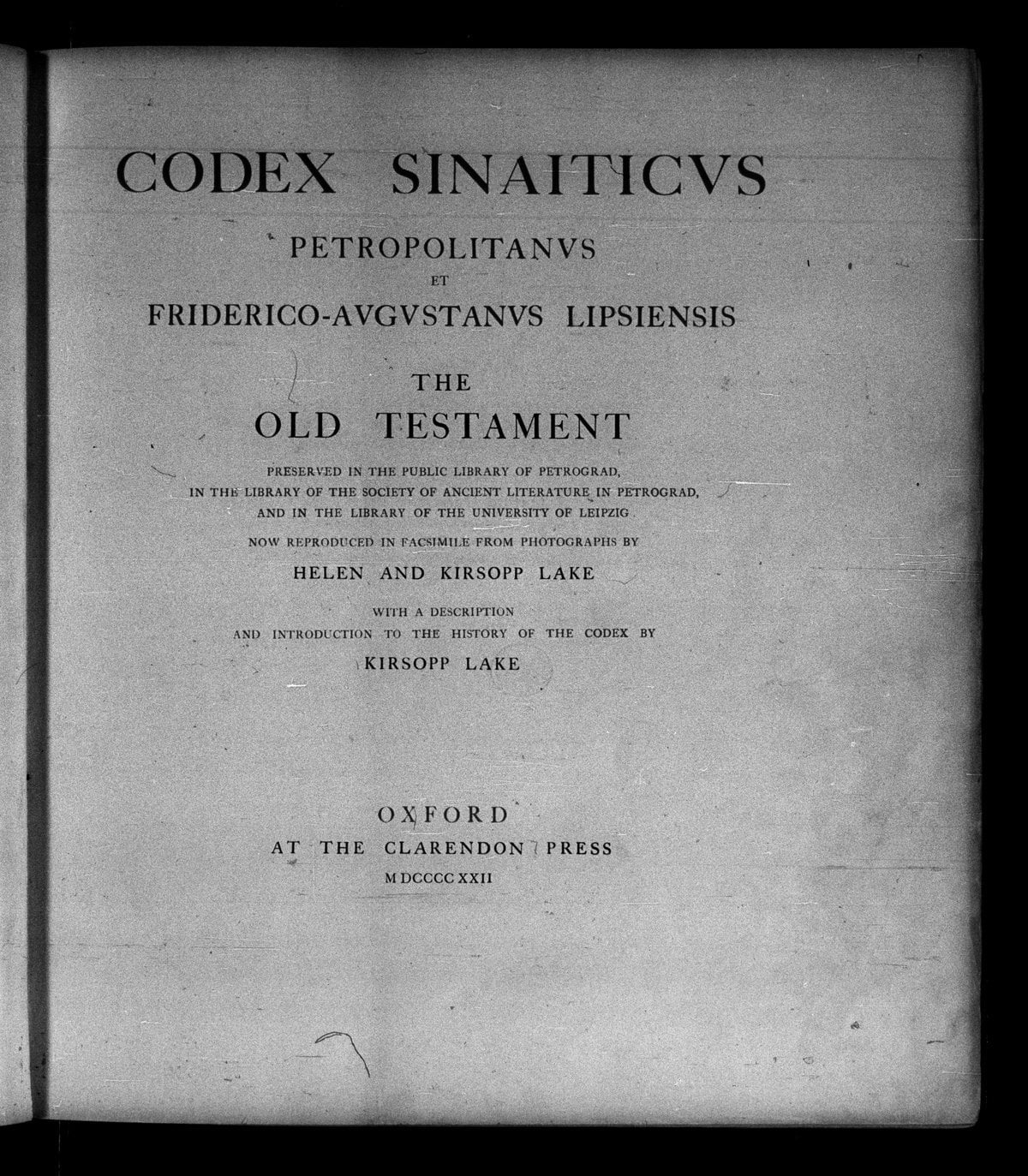 Codex Sinaiticus: Old Testament (Facsimile)