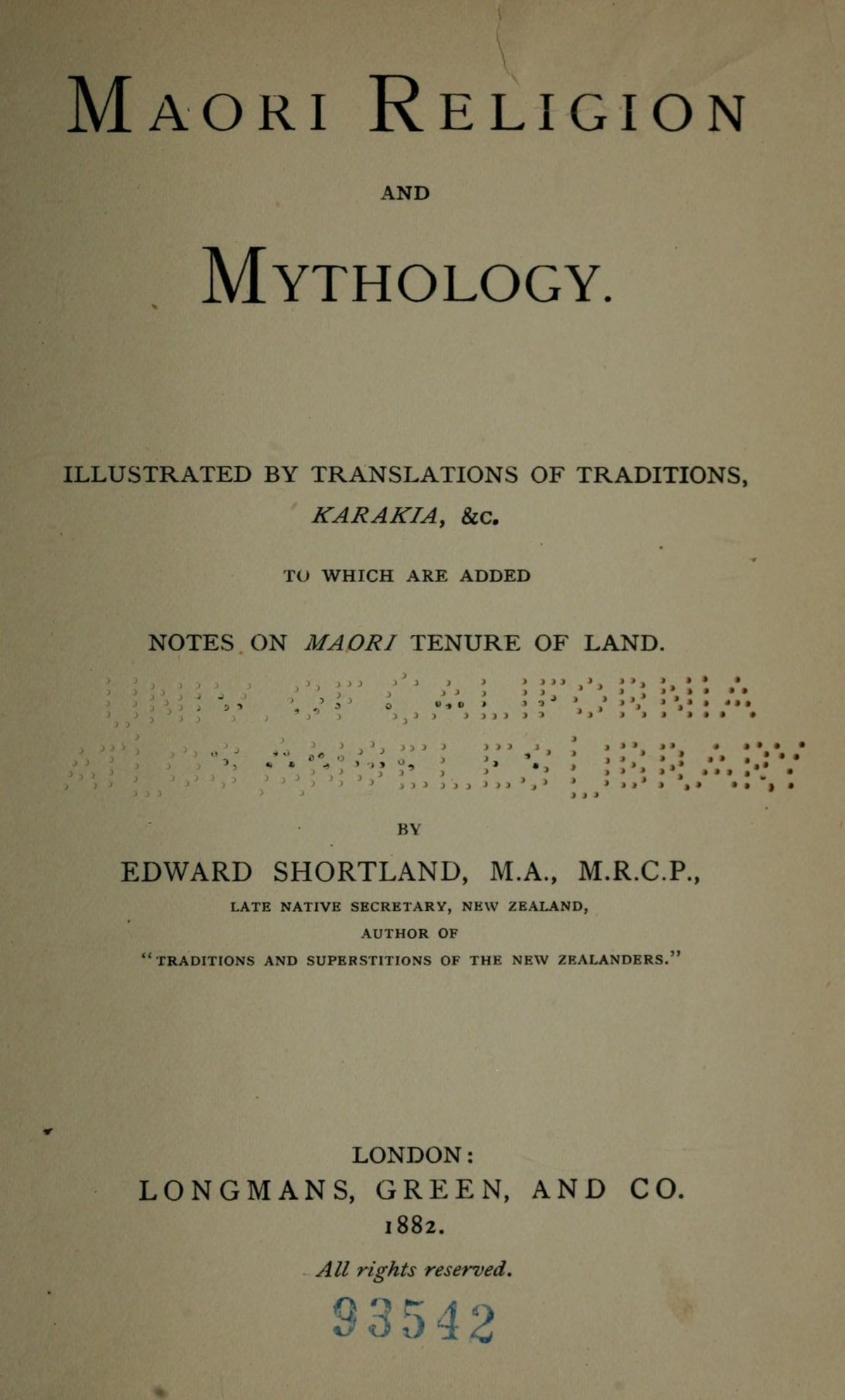 Maori Religion and Mythology