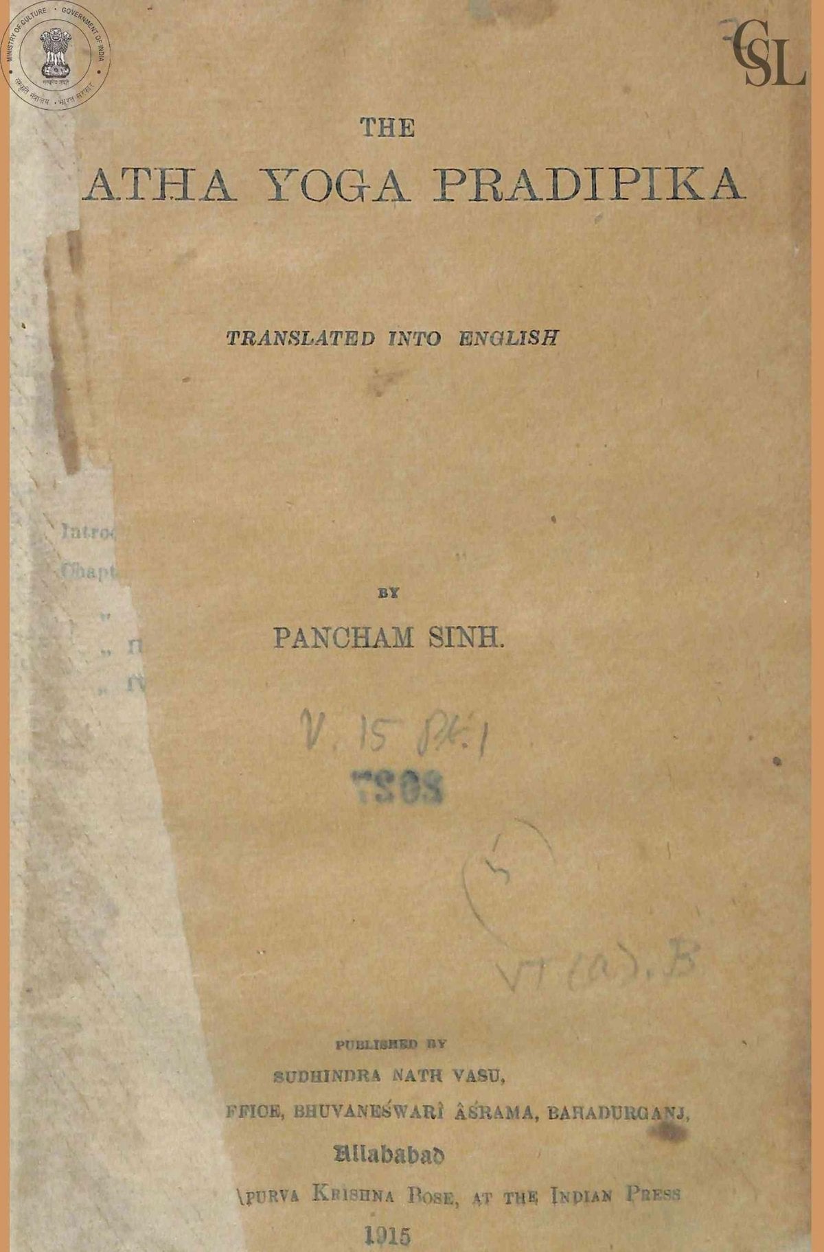 The Hatha Yoga Pradipika