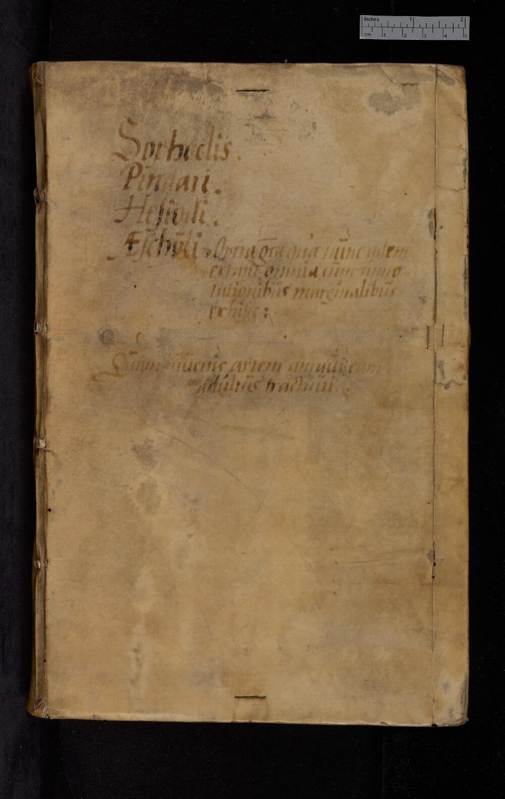 Sophocles, Pindar, Hesiod and Aeschylus (Cambridge, Christ's College, MS Rouse 359)