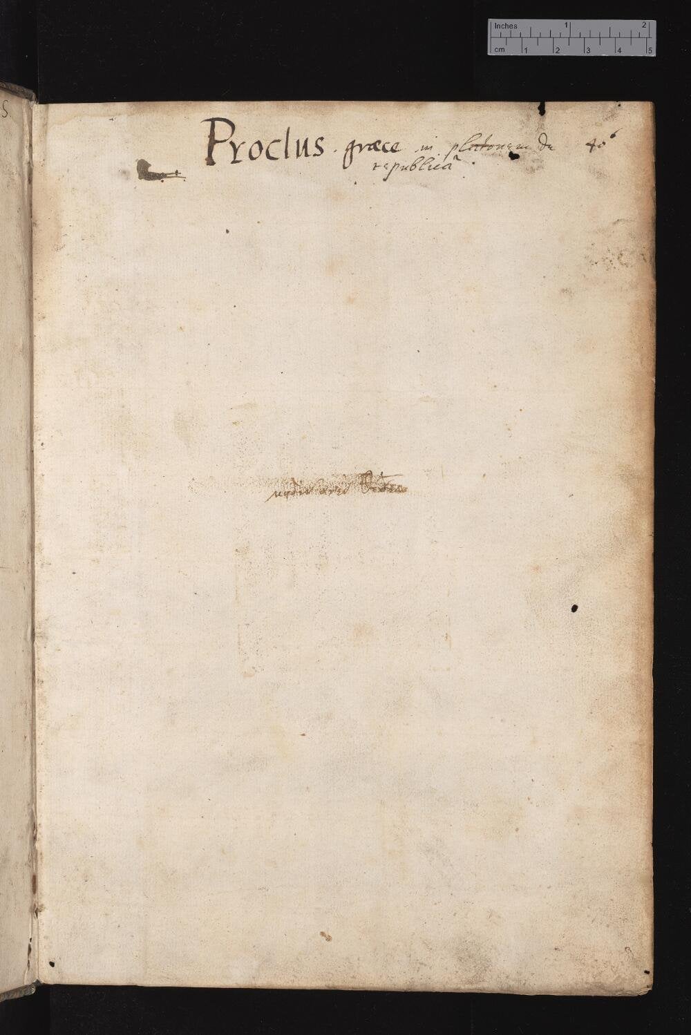 Proclus' Commentary on Plato's Republic (Cambridge, St John's College, MS F.15)