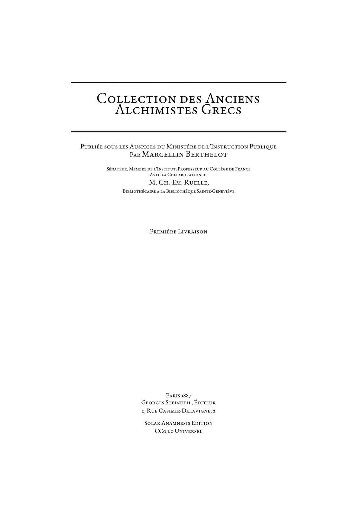 Collection of Ancient Greek Alchemists, Part 1
