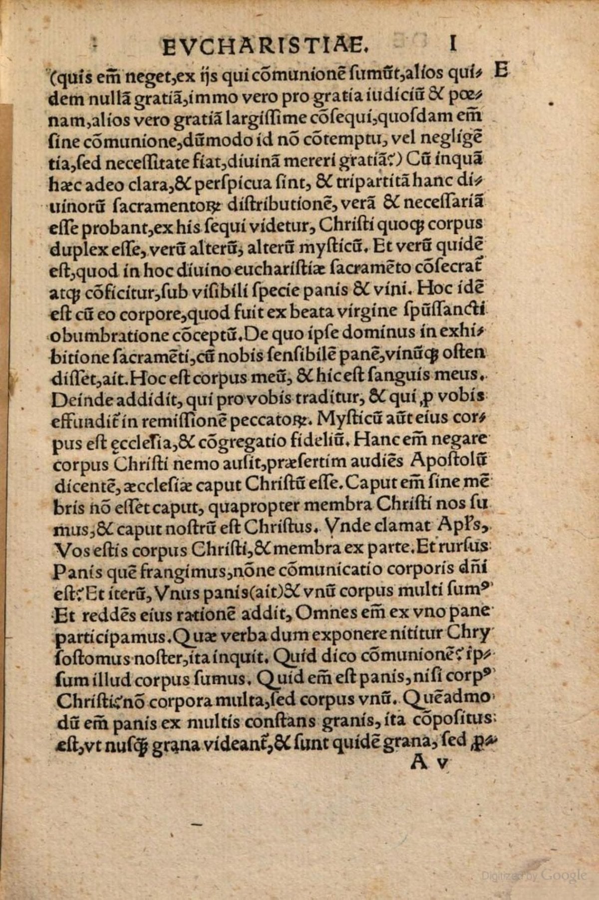 On the Sacrament of the Eucharist