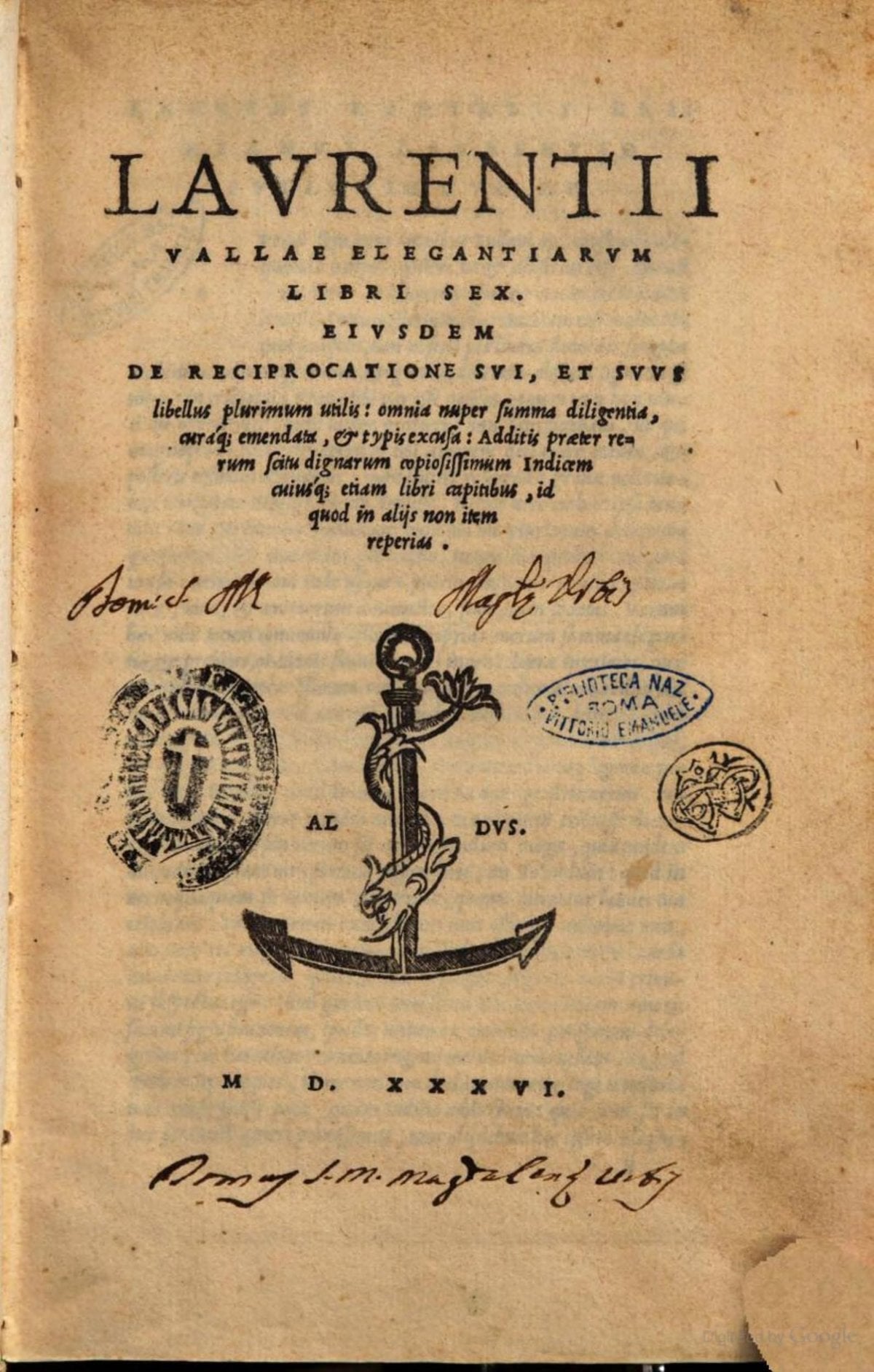 Elegantiarum Linguae Latinae Libri Sex