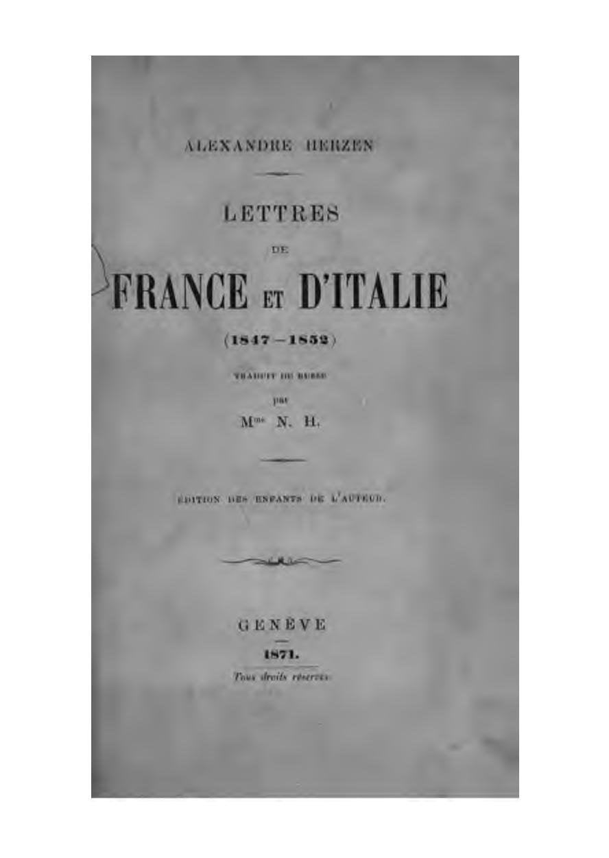Letters from France and Italy (1847-1852)