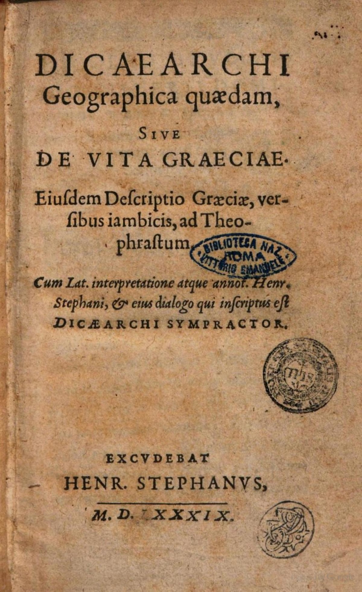 The Extant Fragments of Dicaearchus