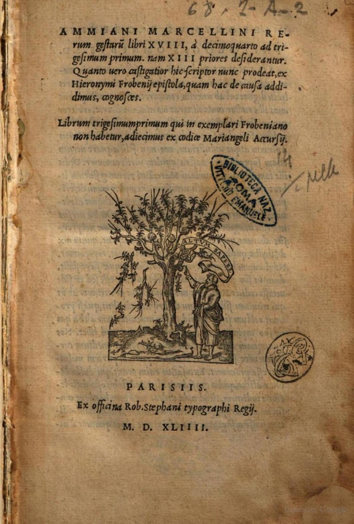 The Roman History (Res Gestae)