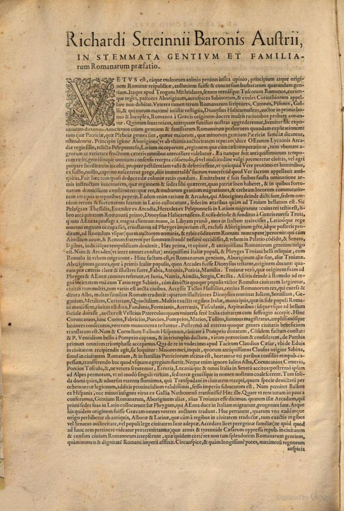 Genealogies of Roman Clans and Families