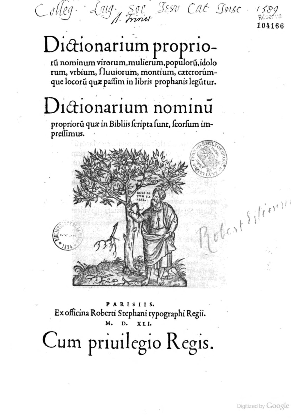 Dictionary of Proper Names