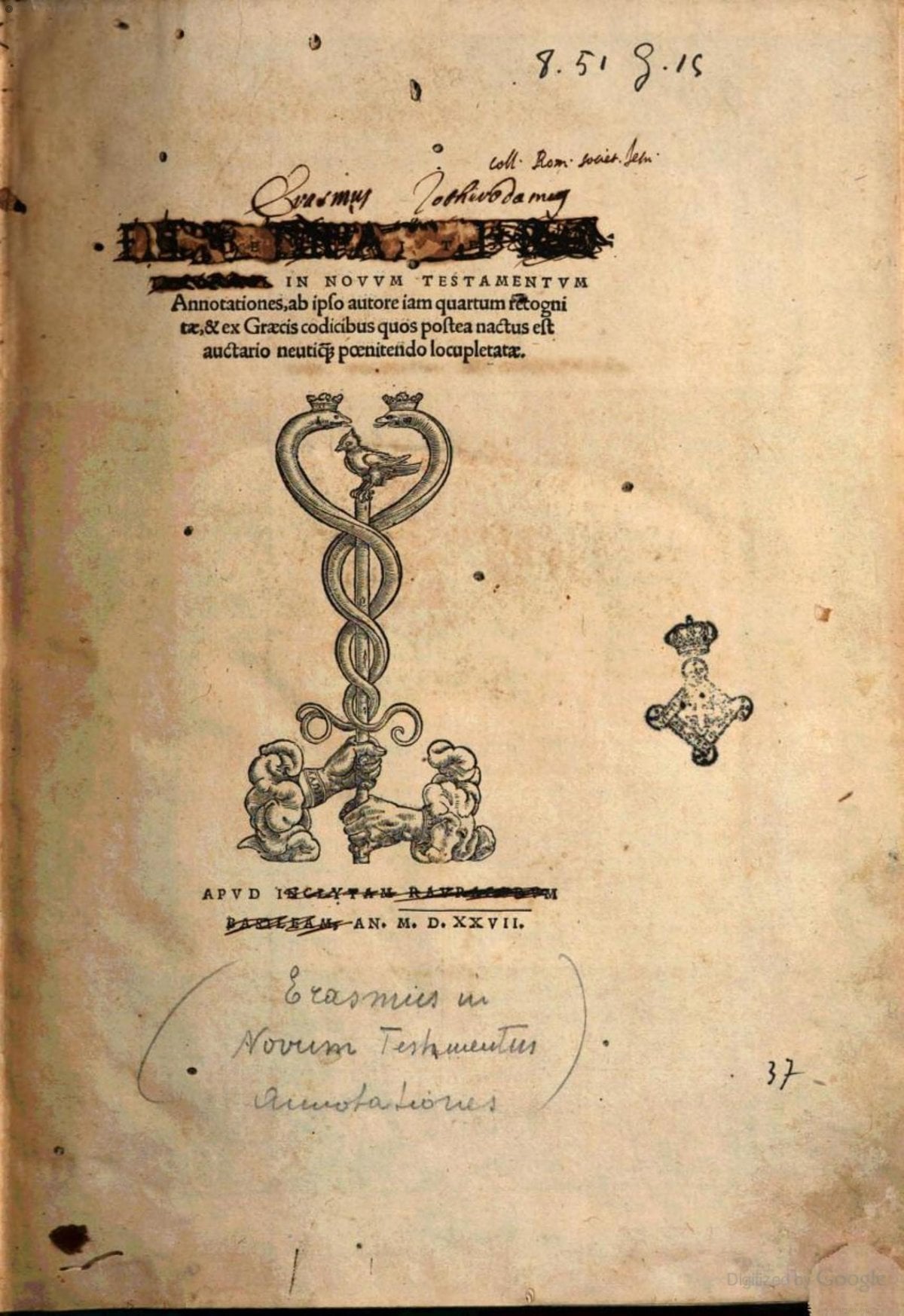 Annotations on the New Testament (1527 ed.)