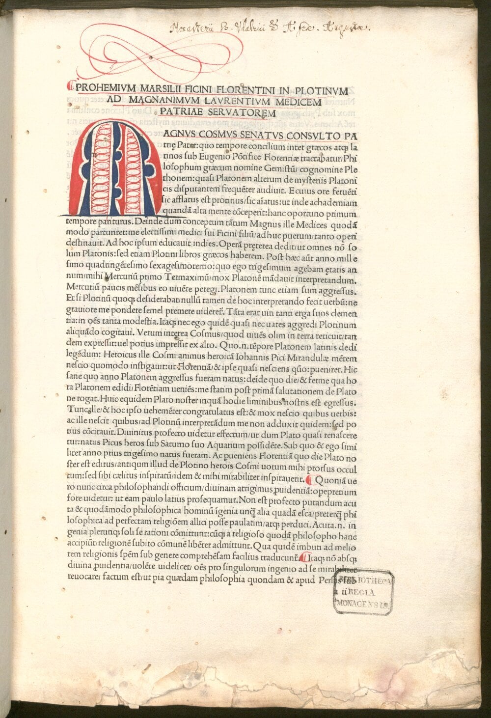 Plotinus — Enneads (1492 Aldine Edition, Ficino translation)