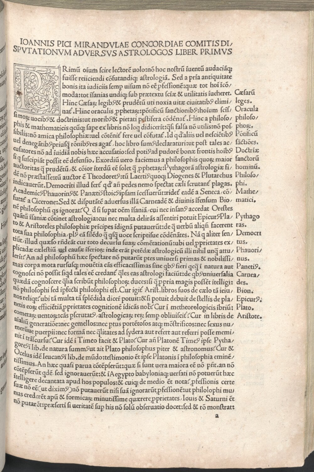 Pico della Mirandola — Opera Omnia vol. 2 (1498 Venice)