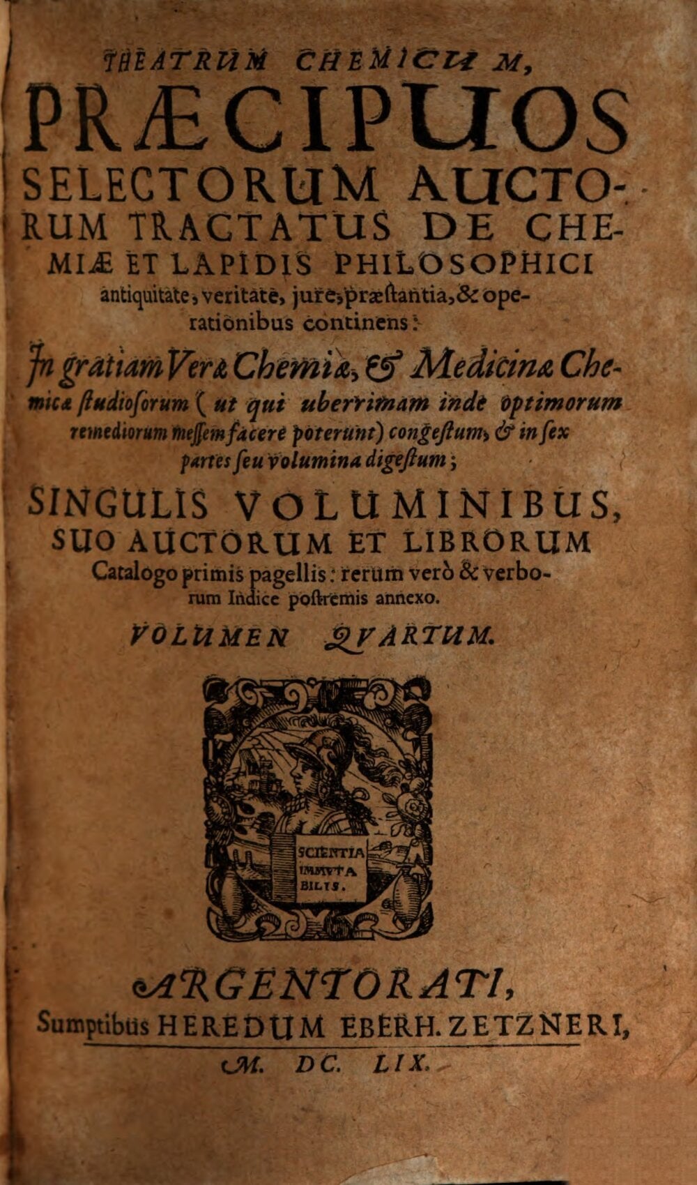 Theatrum Chemicum vol. I (Zetzner, 1659)