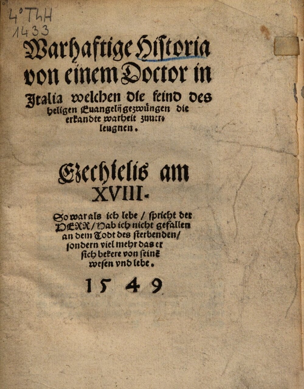 True History of a Doctor in Italy