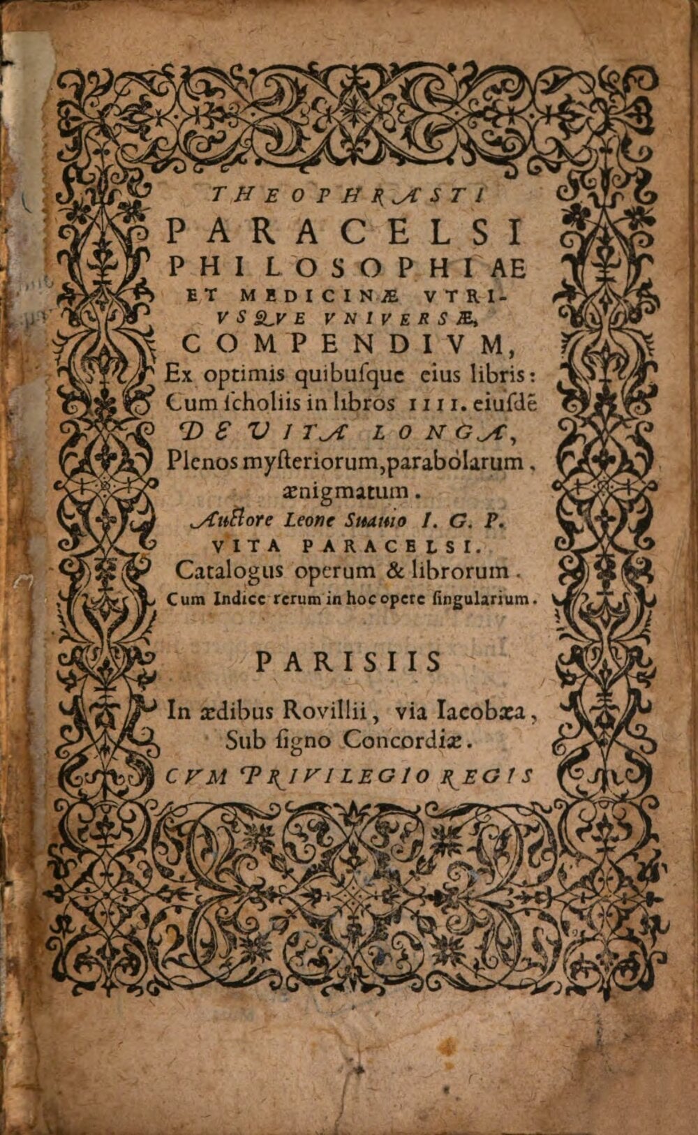 Compendium of the Universal Philosophy and Medicine of Paracelsus