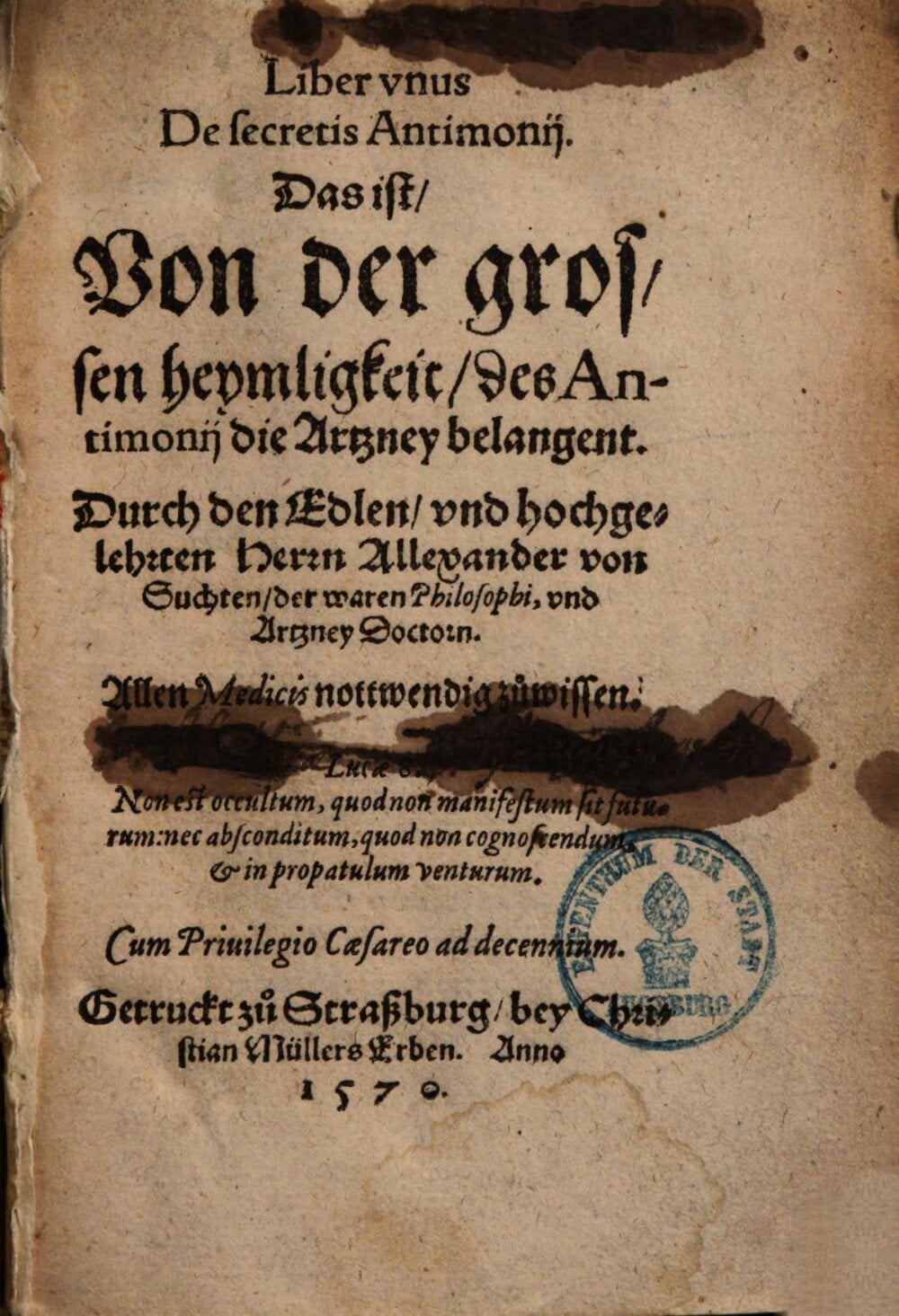 One Book on the Secrets of Antimony