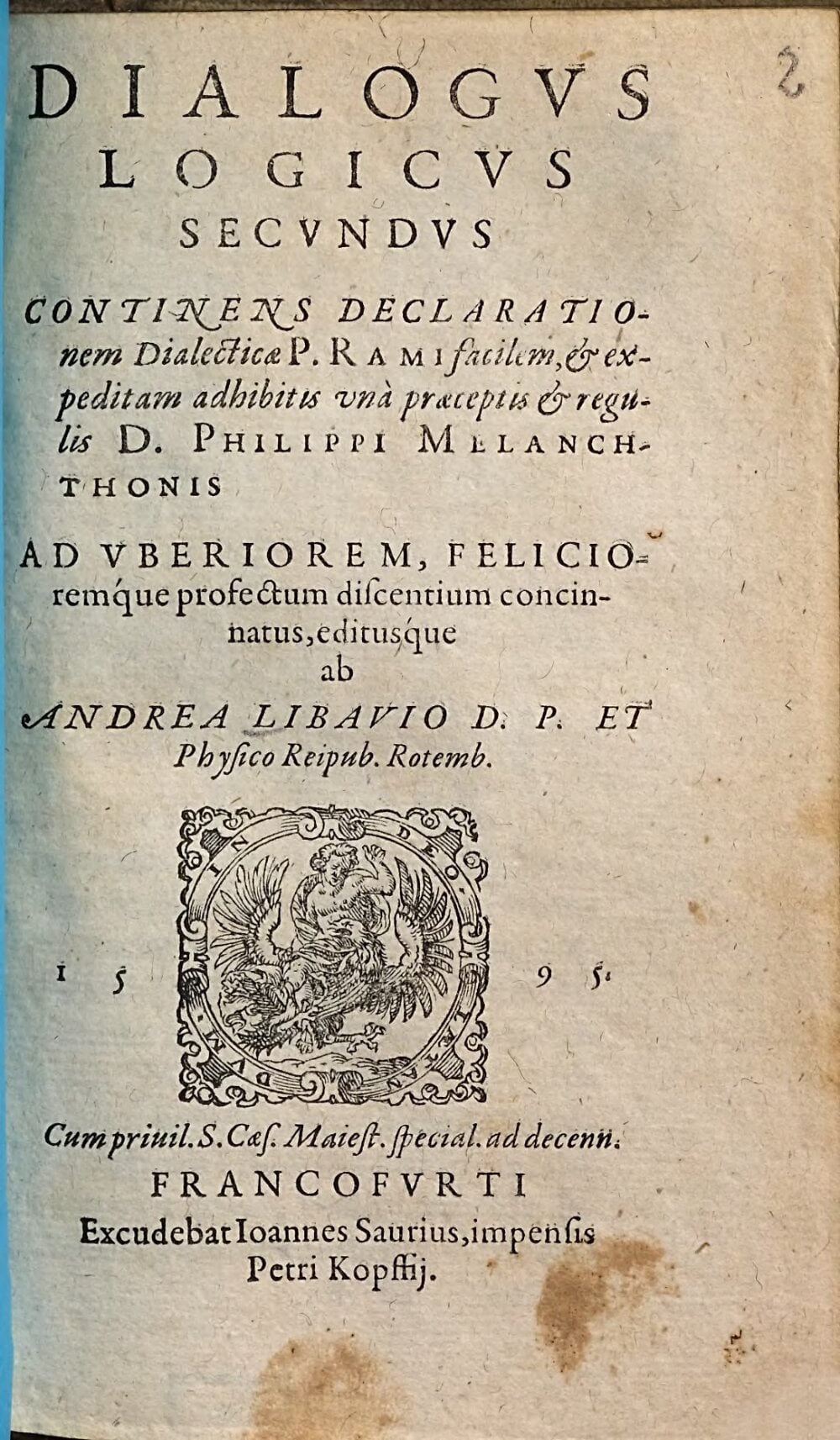 The Second Book of Logical Exercises of Andreas Libavius