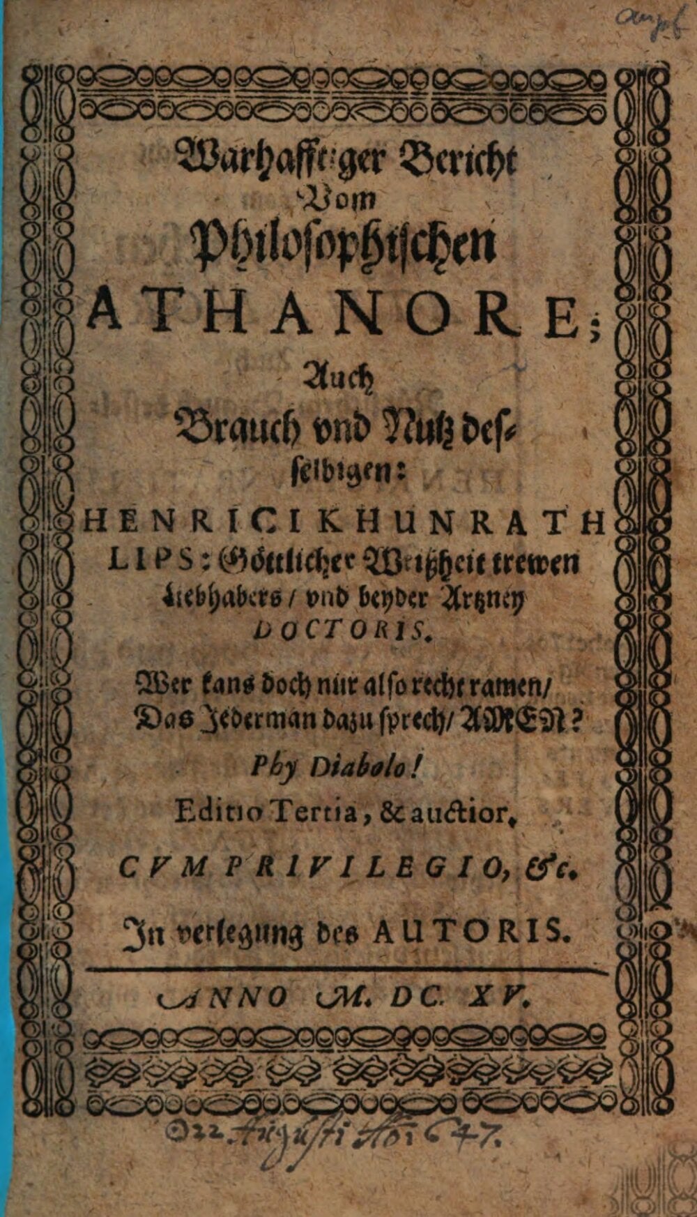 True Report on the Philosophical Athanor