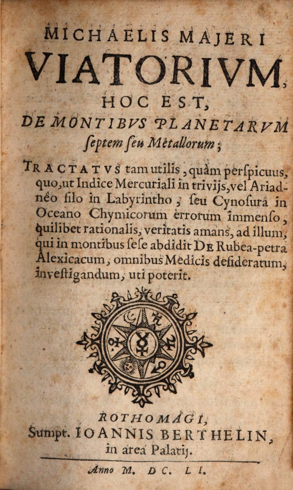 The Traveler's Guide to the Seven Mountains of the Planets or Metals