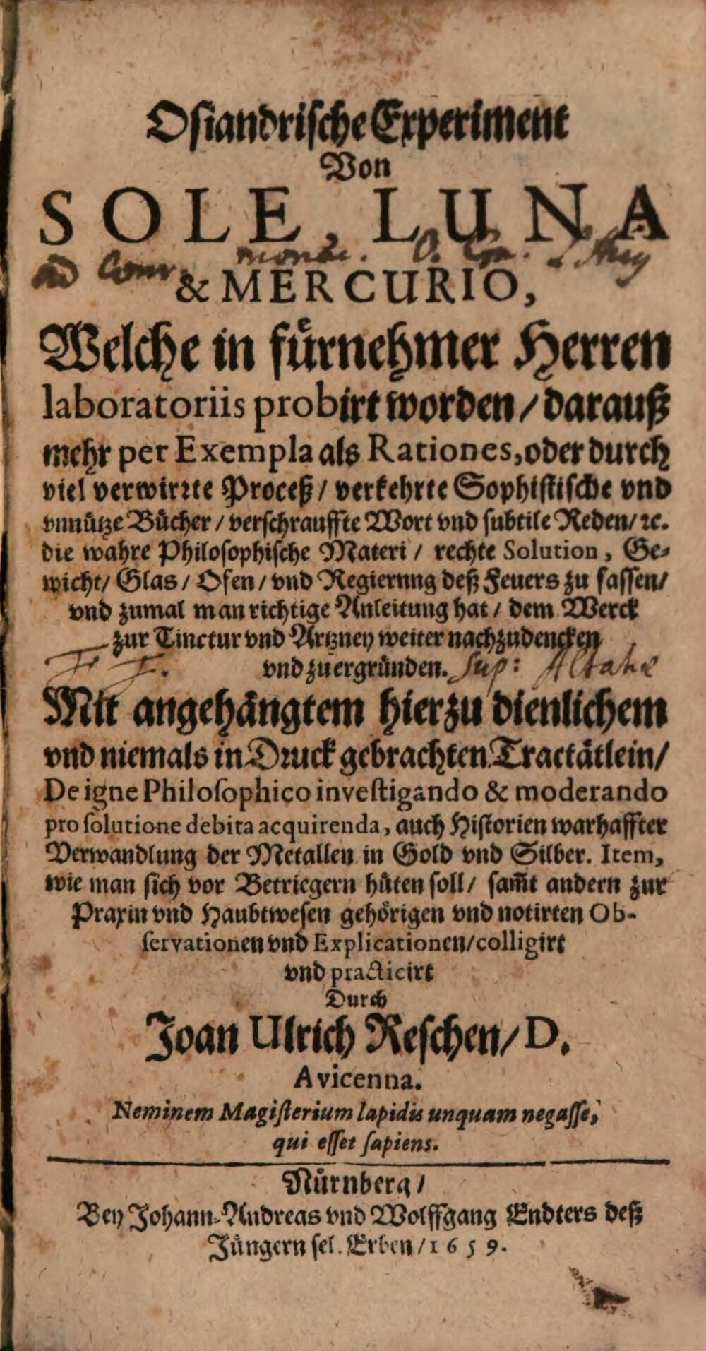 Osiandrian Experiments on the Sun, Moon, and Mercury