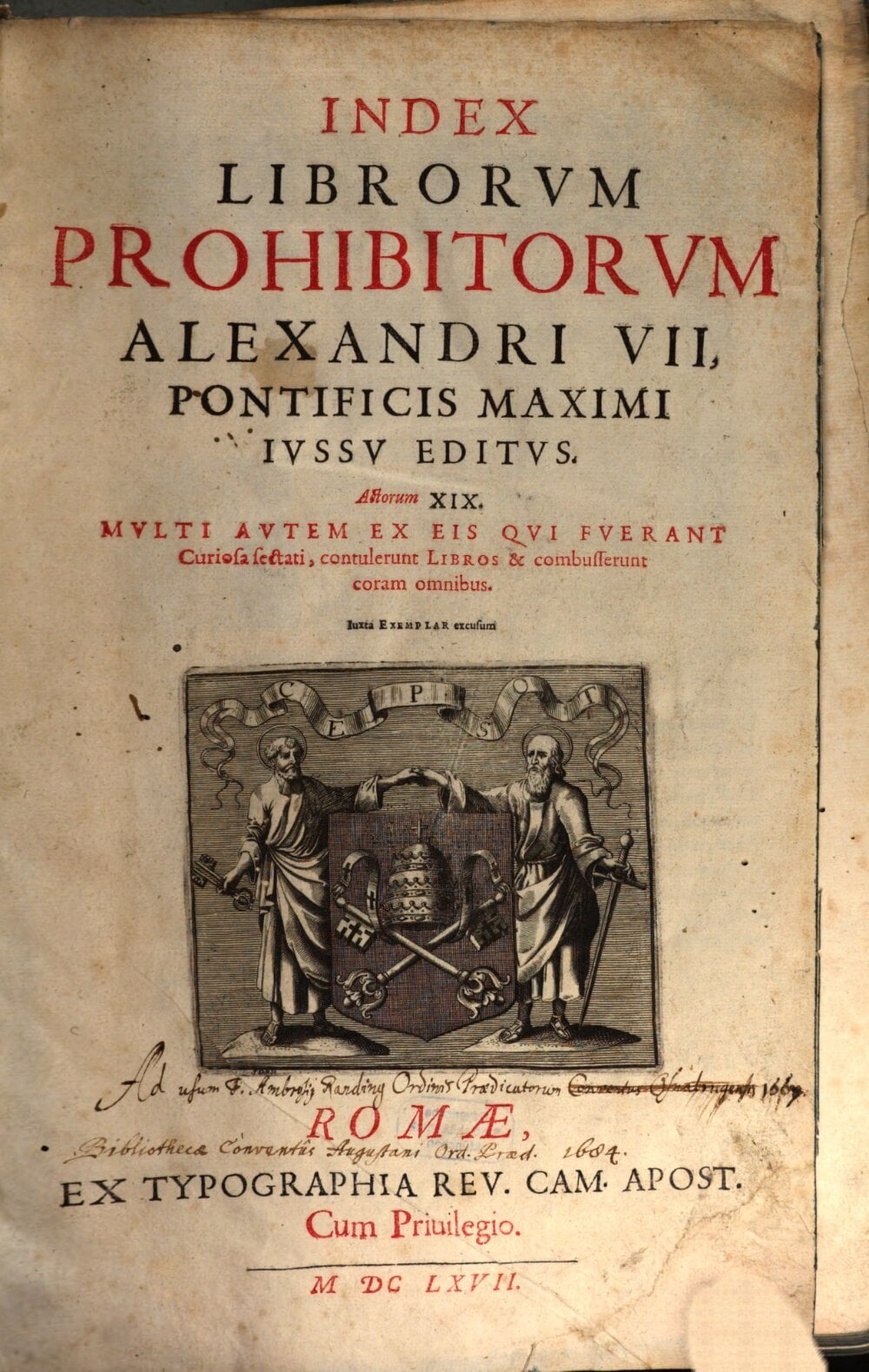Index of Prohibited Books of Alexander VII