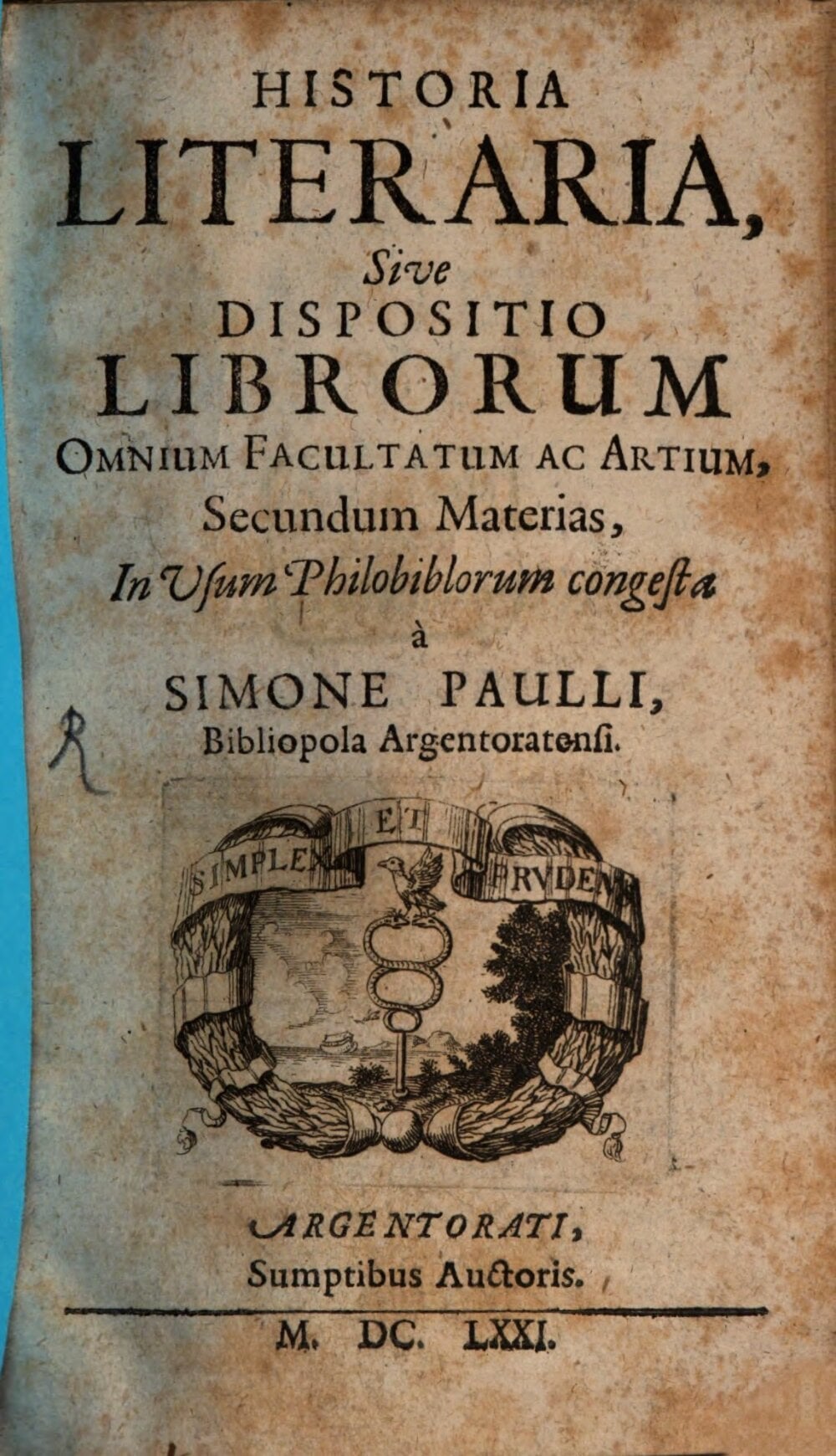 Literary History, or the Arrangement of Books of All Faculties and Arts