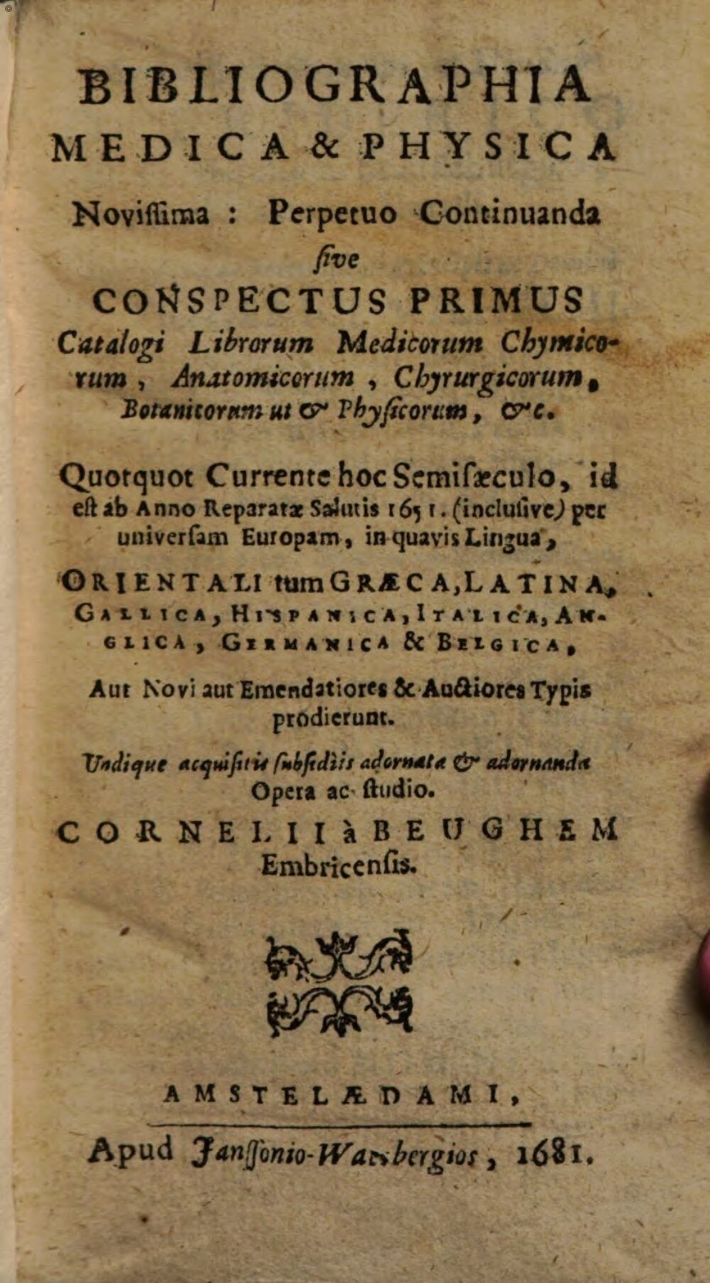 The Newest Medical and Physical Bibliography