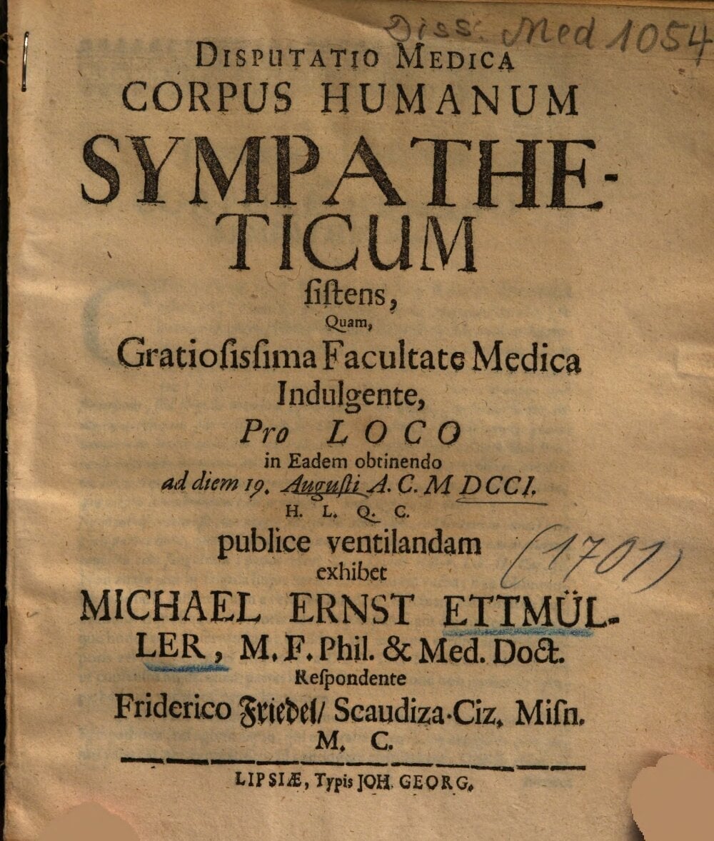 Medical Disputation on the Sympathetic Human Body