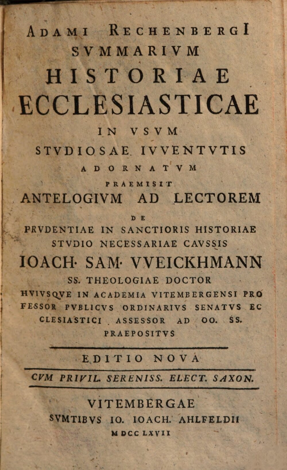 Summary of Ecclesiastical History