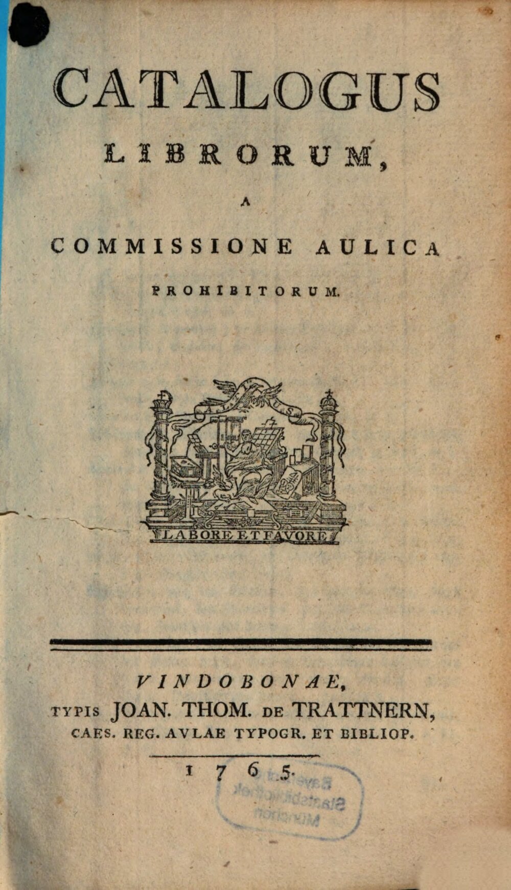 Catalog of Books Prohibited by the Court Commission