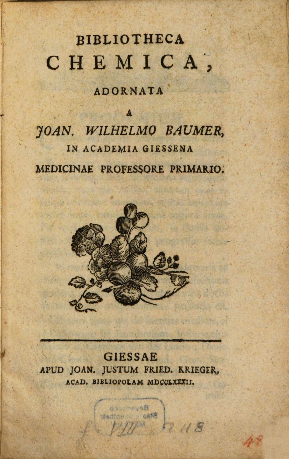 Chemical Library (Bibliotheca Chemica)