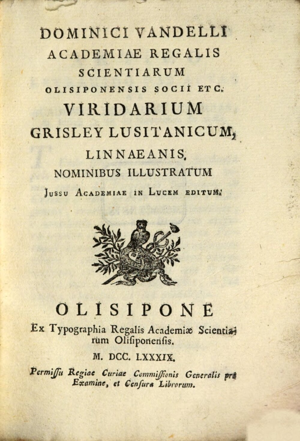 Grisley's Portuguese Garden Illustrated with Linnaean Names
