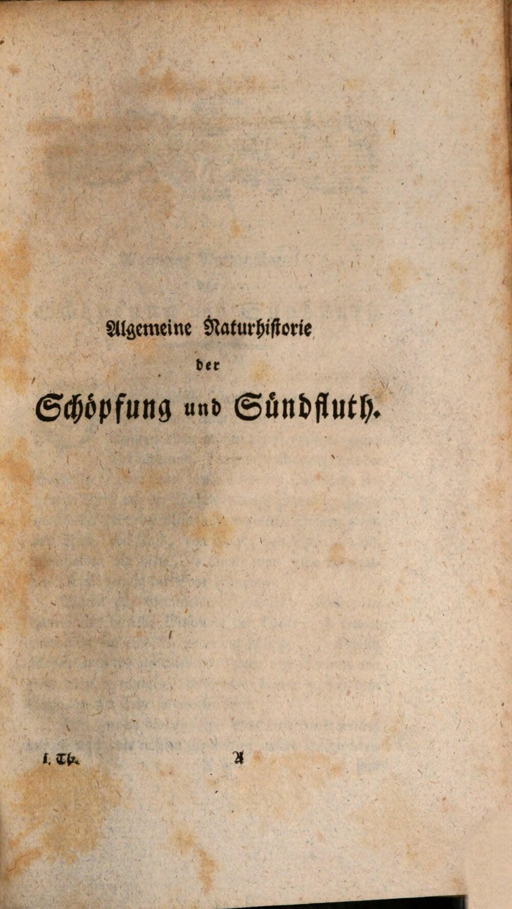 General Natural History: An Essay