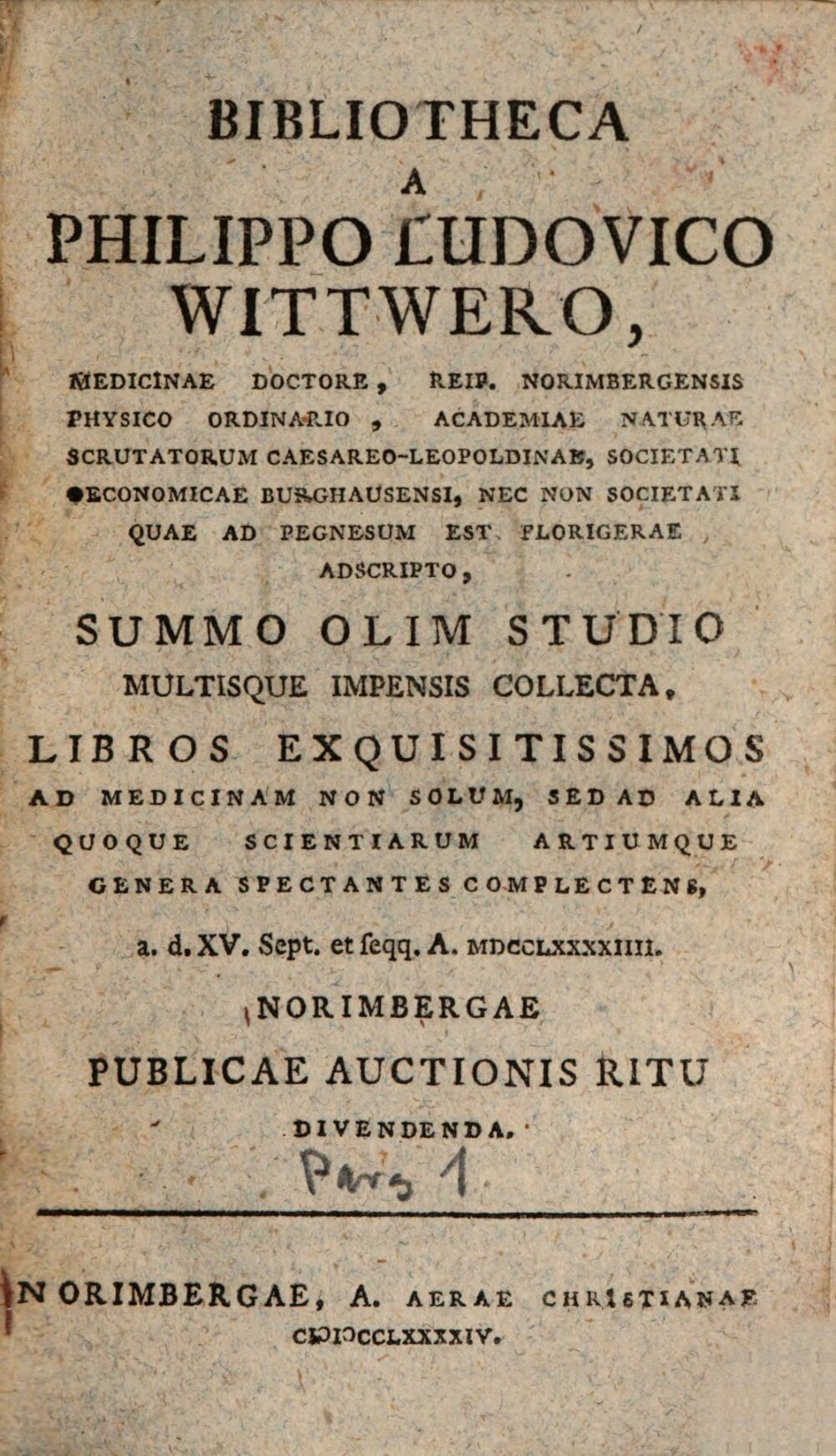 Catalog of the Wittwer Library