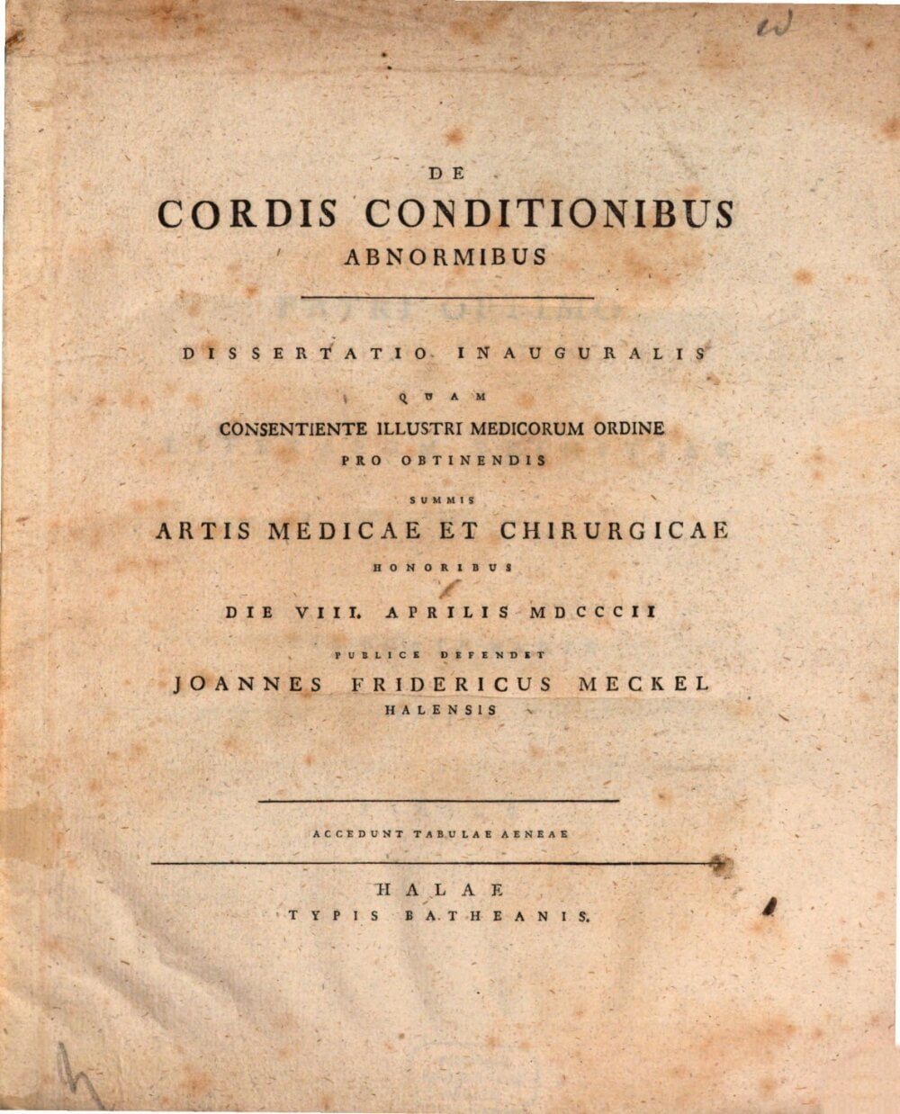 On Abnormal Conditions of the Heart