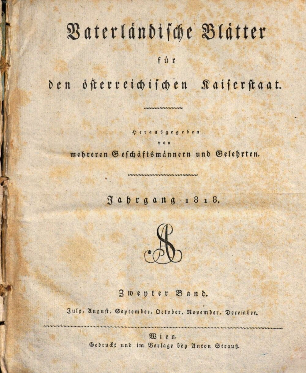 Renewed Patriotic Sheets for the Austrian Imperial State