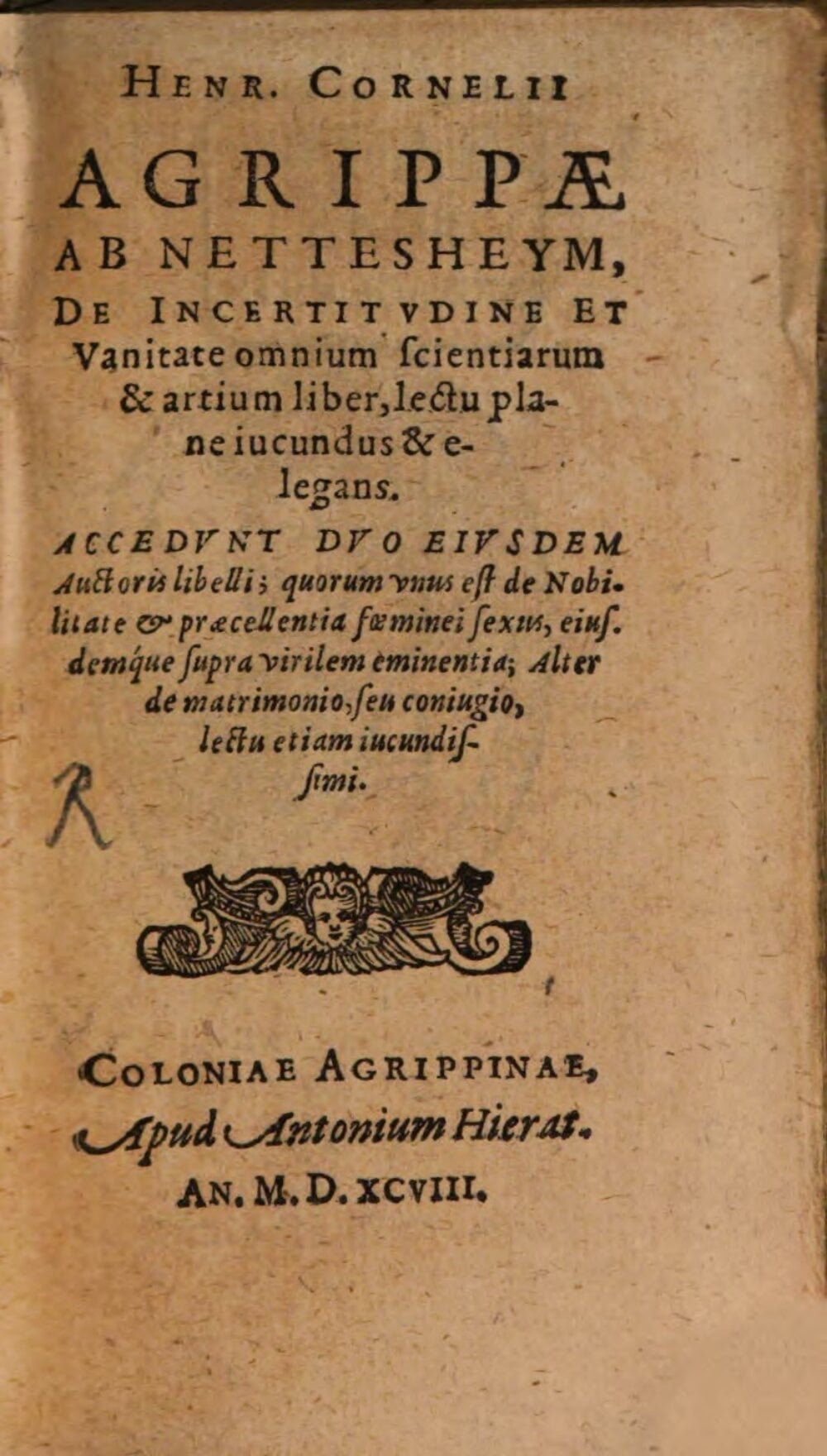 Of the Uncertainty and Vanity of the Sciences and Arts