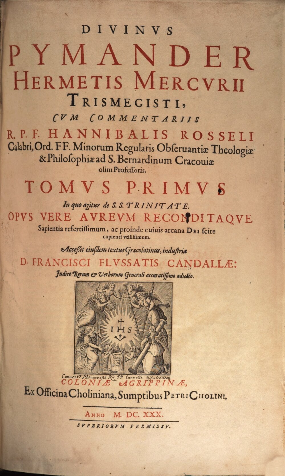 The Divine Pymander of Hermes Mercurius Trismegistus