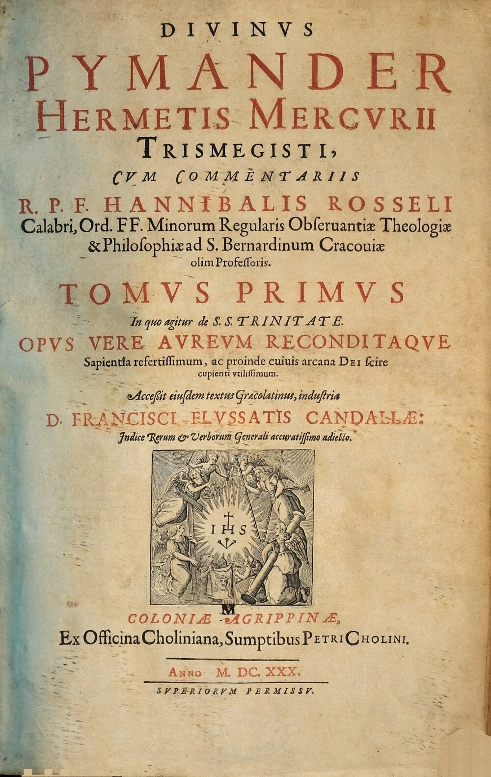 The Divine Pymander of Hermes Mercurius Trismegistus