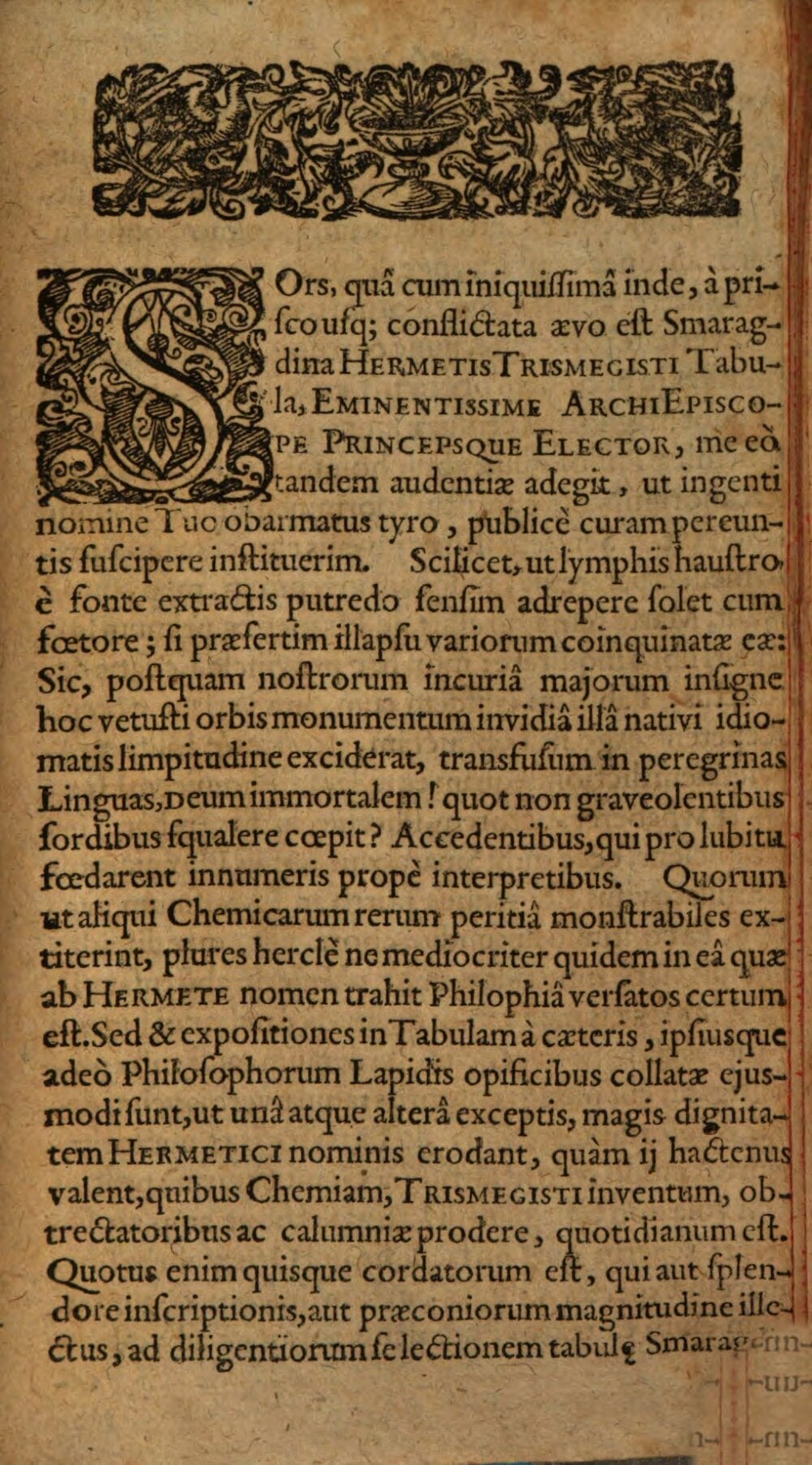 The Emerald Tablet of Hermes Trismegistus, Founder and Monarch of the Phoenicians and Egyptians