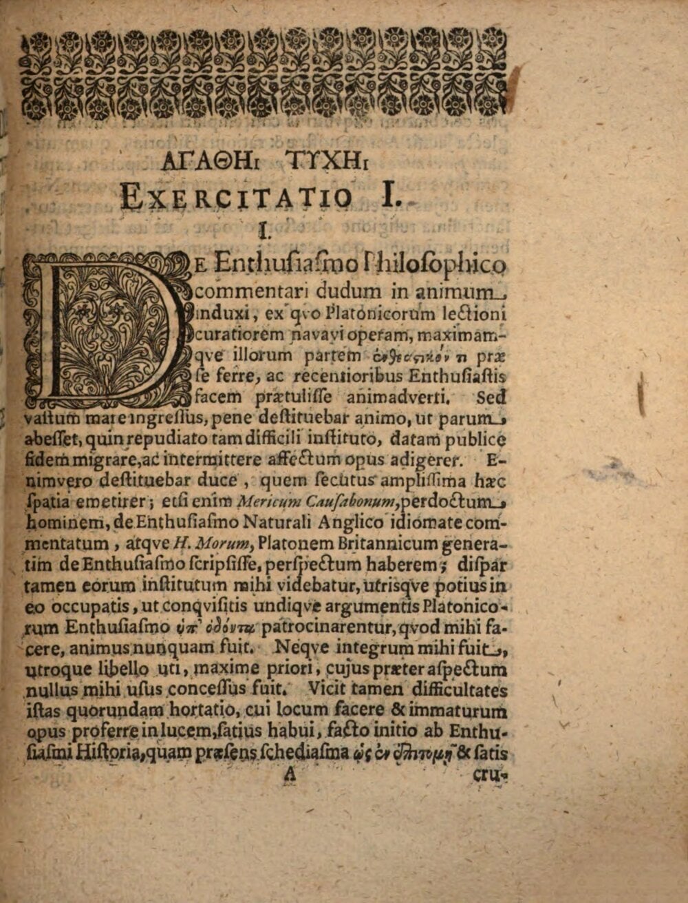 A History of Philosophical Enthusiasm, Especially Platonic