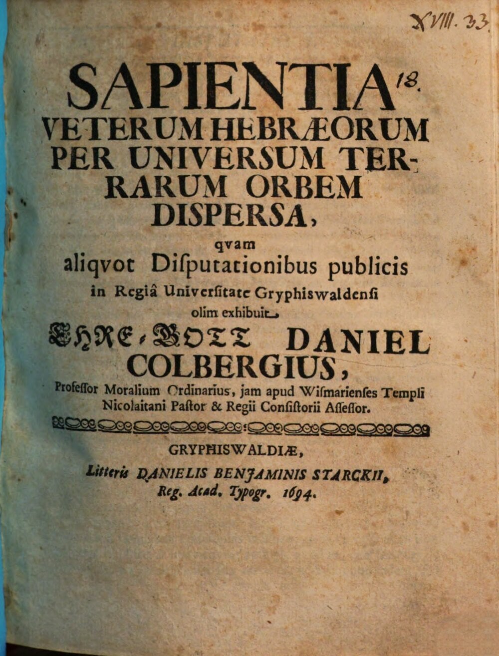 The Wisdom of the Ancient Hebrews Dispersed Throughout the Whole World