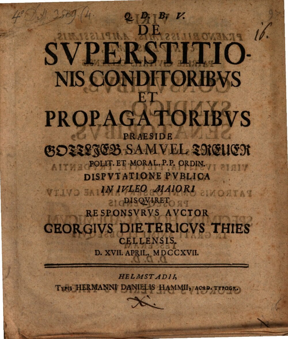 On the Founders and Propagators of Superstition