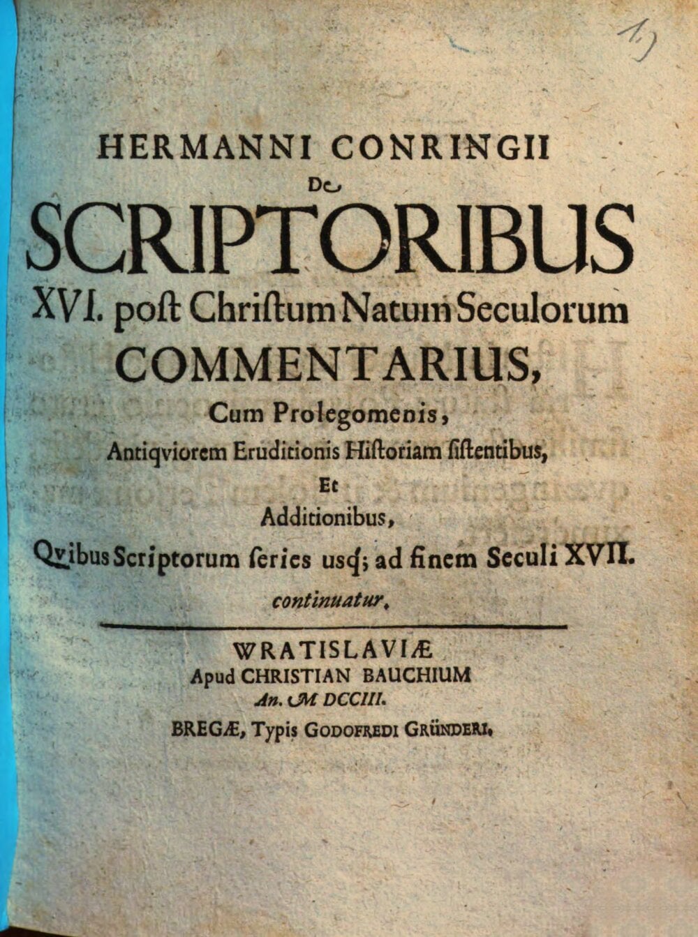 Commentary on the Writers of the Sixteen Centuries After Christ