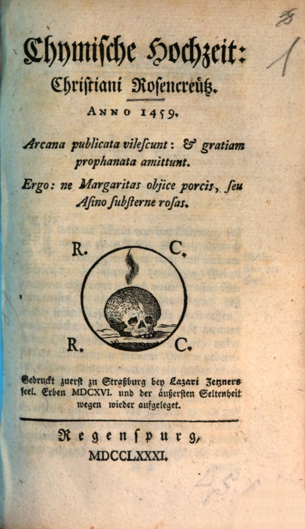 The Chemical Wedding of Christian Rosencreutz