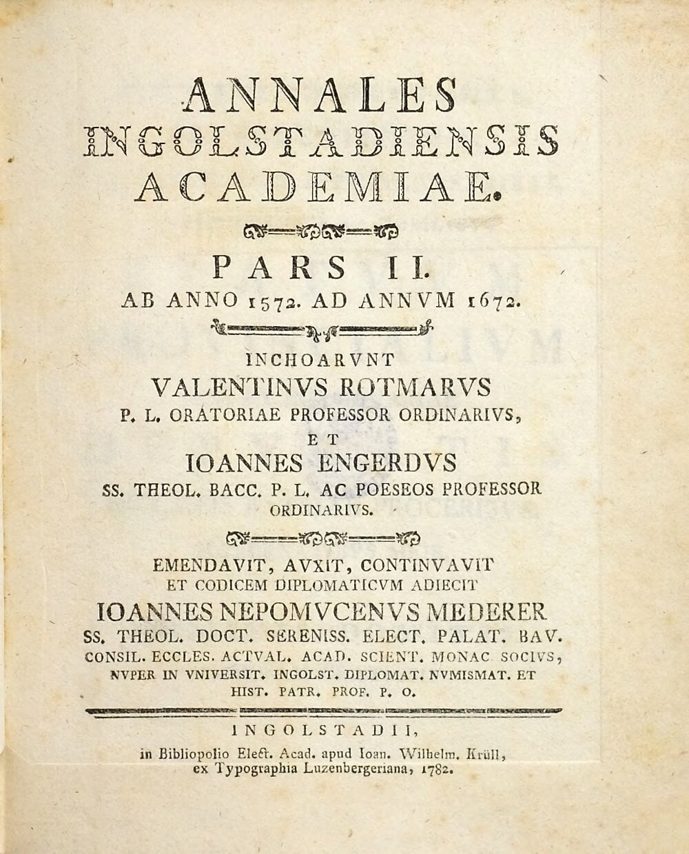 Annals of the University of Ingolstadt