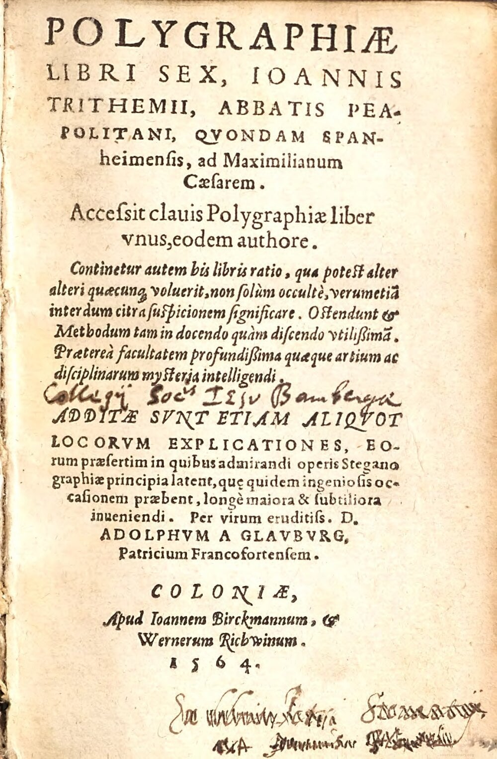 Six Books on Polygraphy