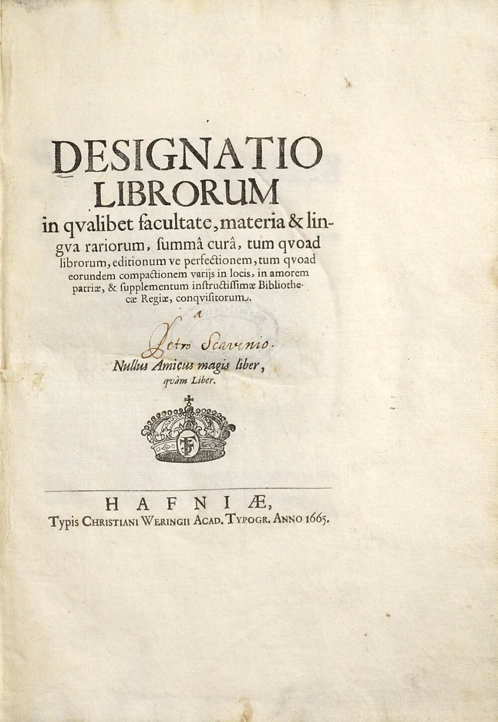 Designation of Rare Books in Every Faculty, Subject, and Language