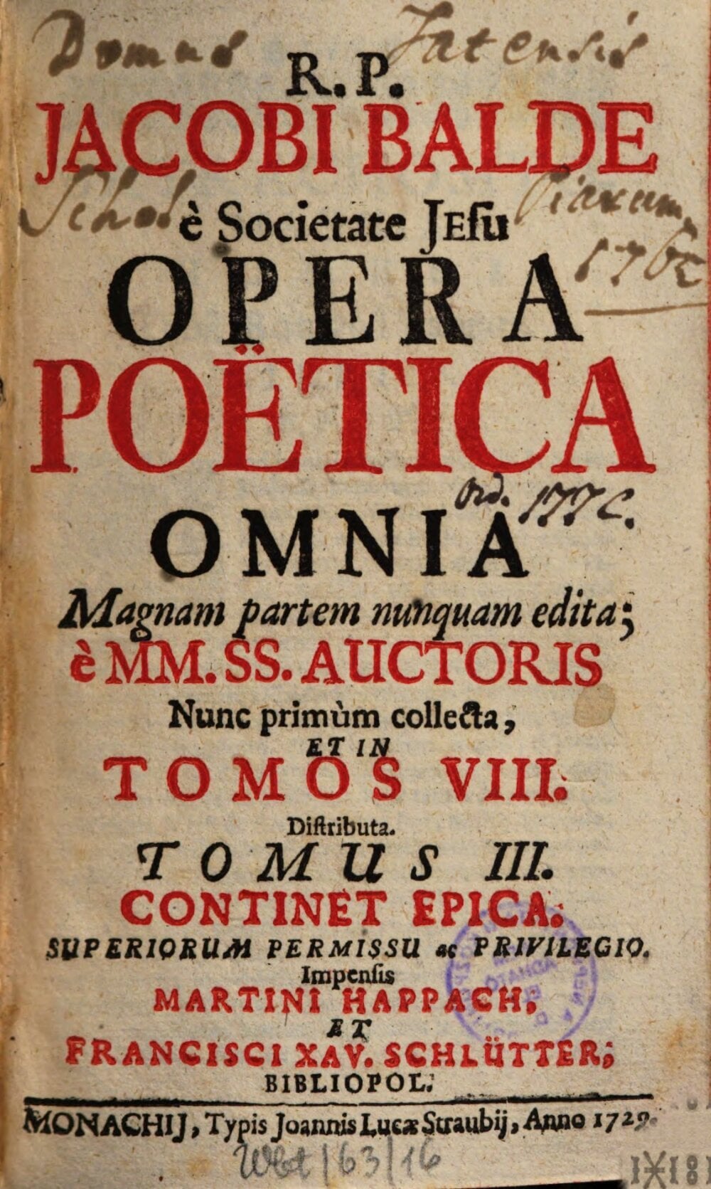 Complete Poetic Works, Volume 3: Epic Poetry