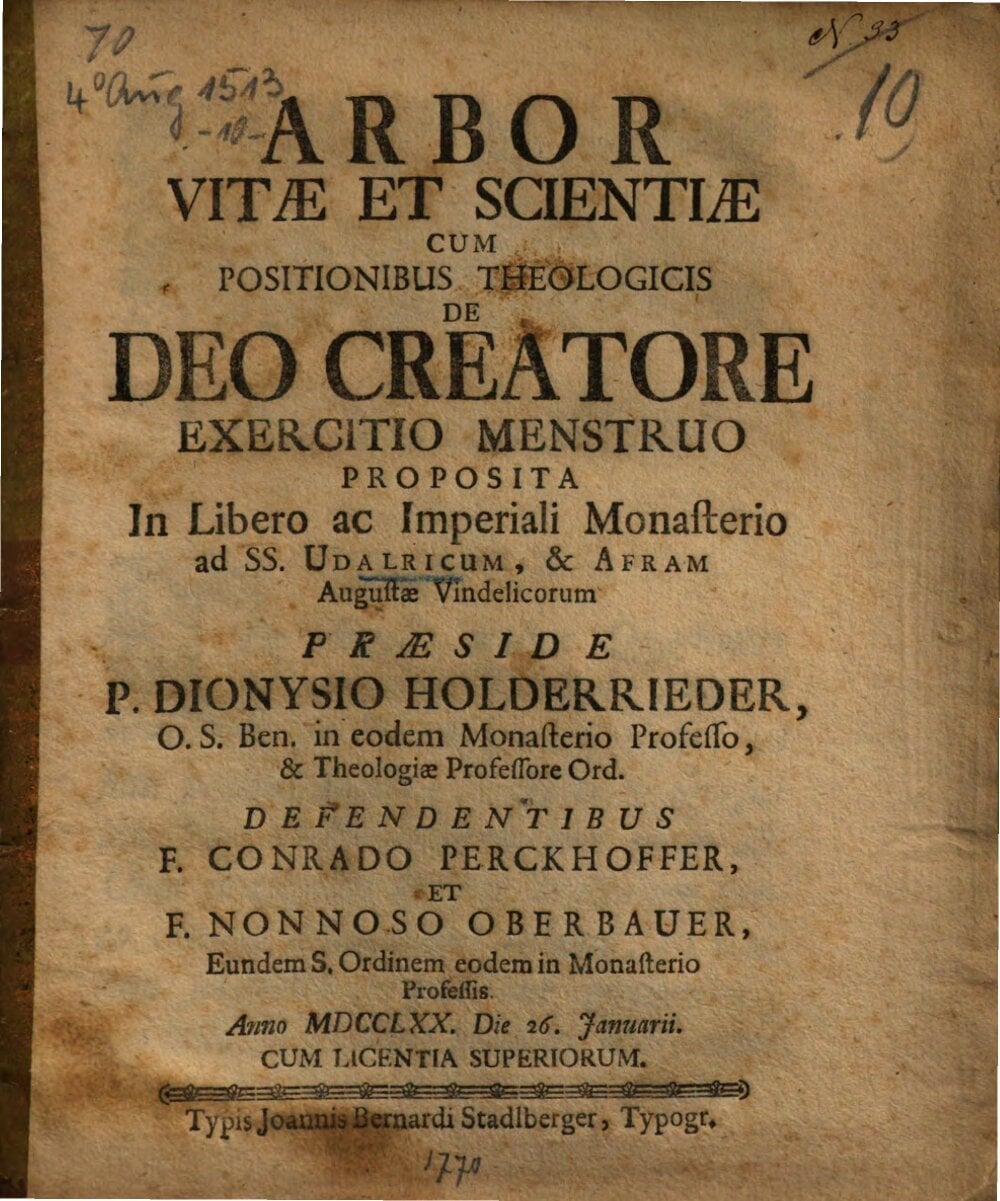 The Tree of Life and Knowledge with Theological Positions on God the Creator